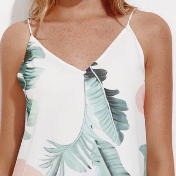 Pastel Palm Print Blouse - Picture 2 of 3